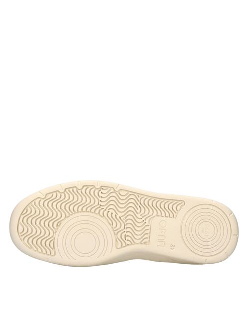 Sneakers in leather and eco-leather LIU JO | WALKER 01 TUMBLED LEATHER/COW SUEDEBIANCO-GRIGIO-VERDE